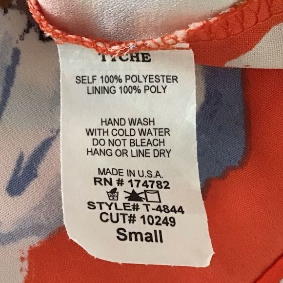 VICI V-Neck Red Floral Print Balloon 3/4 Sleeve Blouse Top - Picture 7 of 7